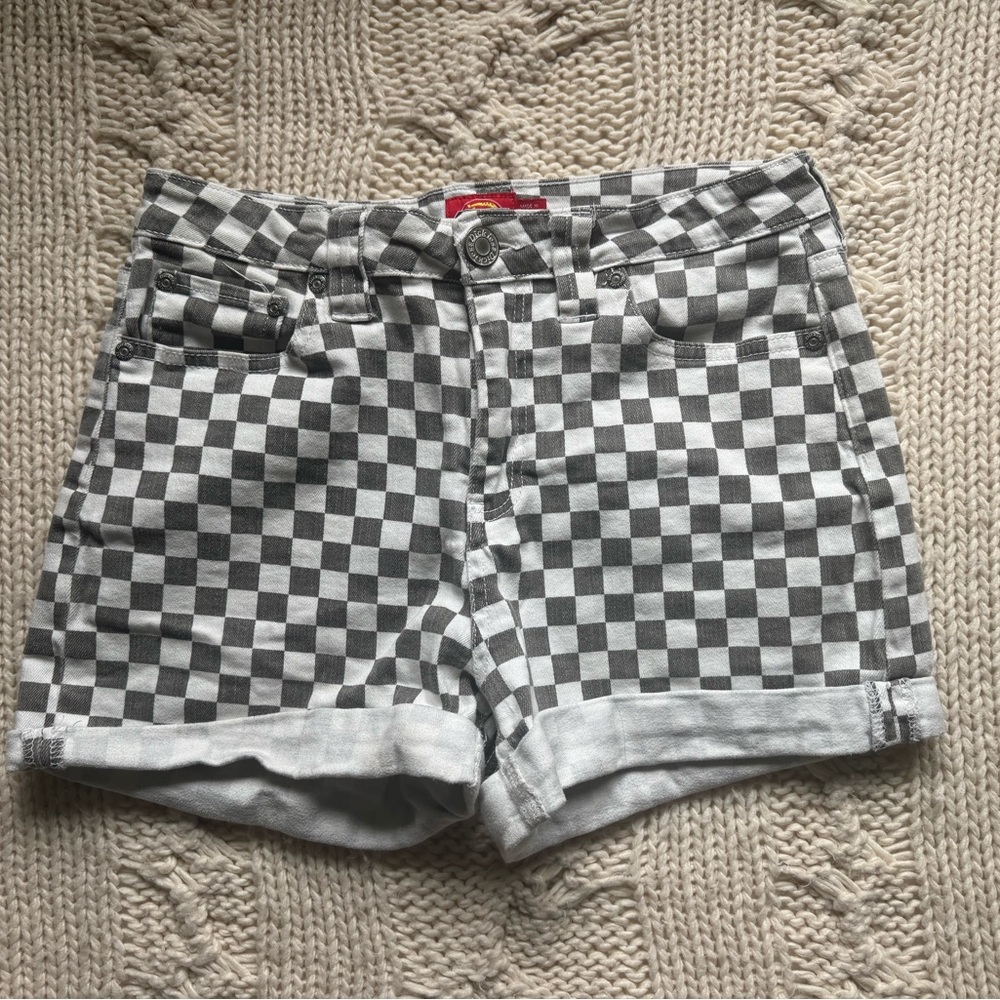 Dickies Black and White Checkerboard Women’s Shorts